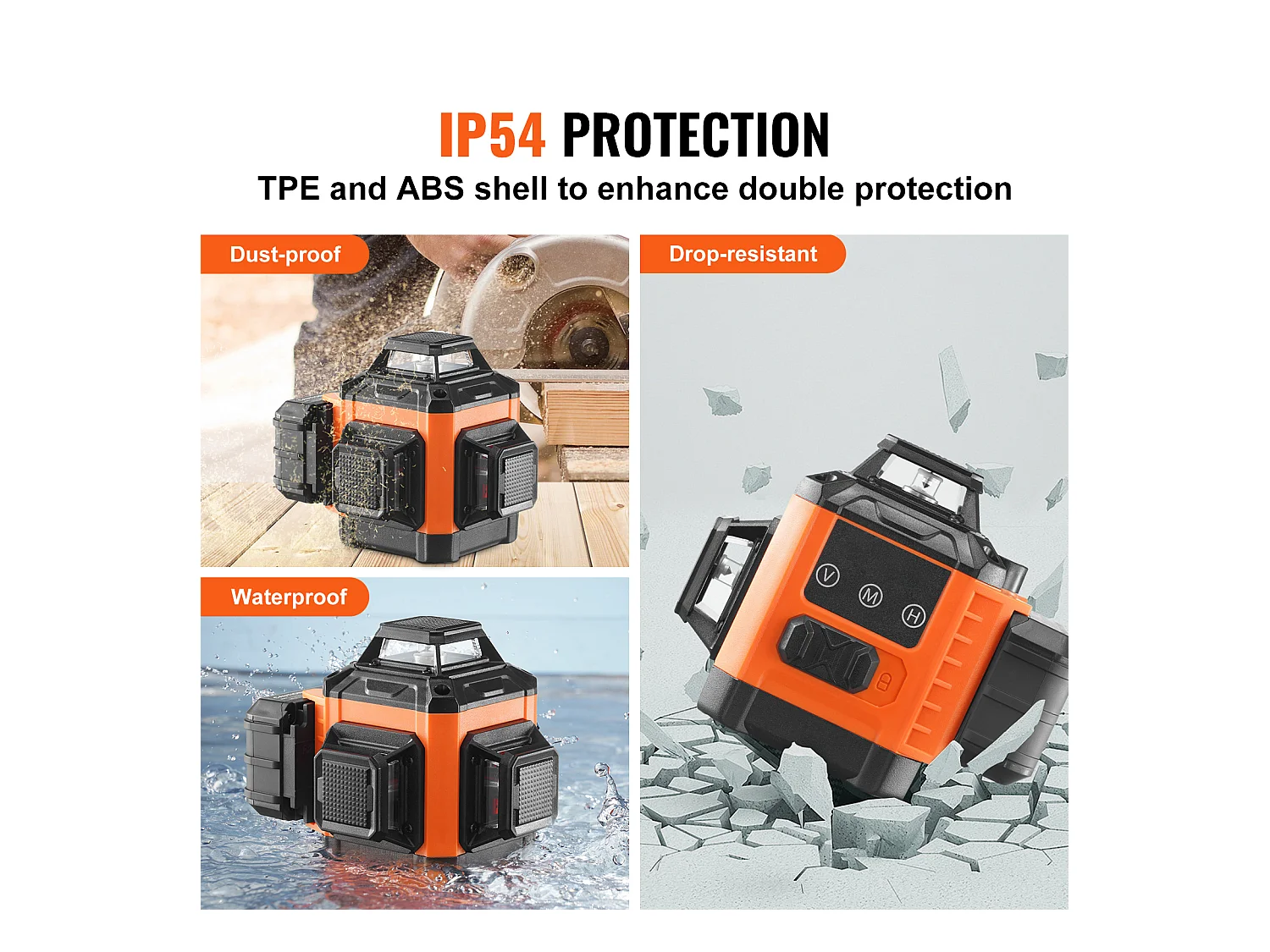 Niveau Laser, SucceBuy Niveau Laser 3048 CM Ligne Croisée Verte Autonivelante Haute Précision