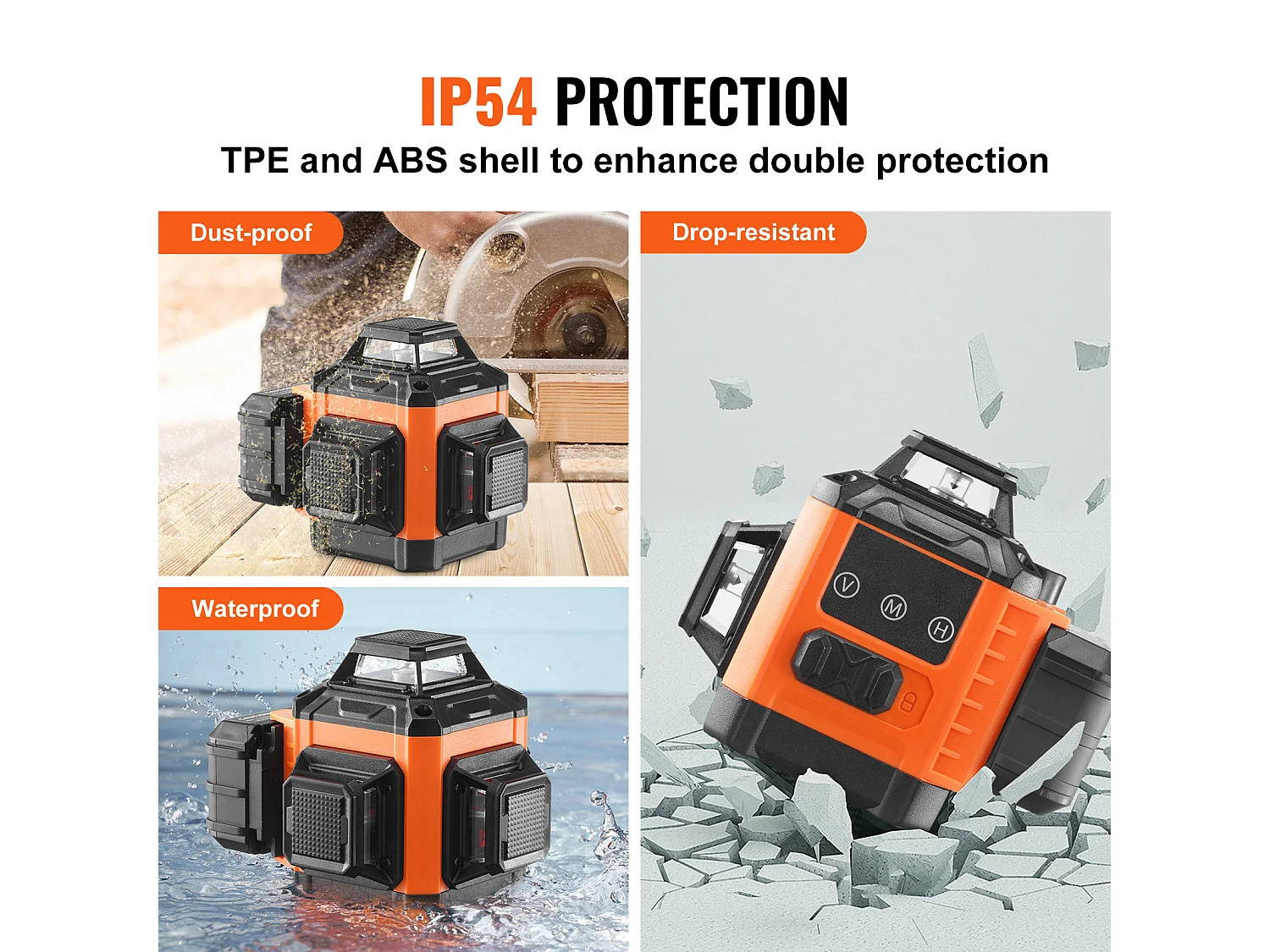 Niveau Laser, SucceBuy Niveau Laser 3048 CM Ligne Croisée Verte Autonivelante Haute Précision