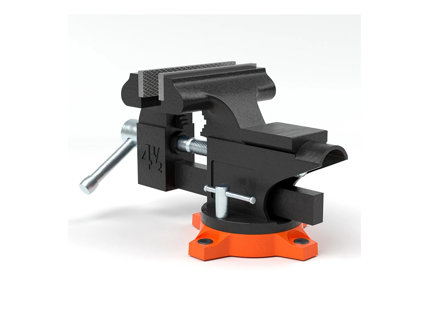 Étau d'Établi SucceBuy de 11.4cm avec Enclume, Base Pivotante à 240 °, Étau Polyvalent Robuste