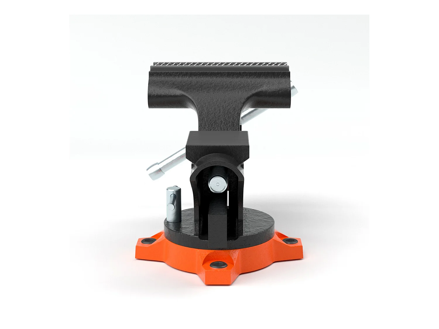 Étau d'Établi SucceBuy de 11.4cm avec Enclume, Base Pivotante à 240 °, Étau Polyvalent Robuste