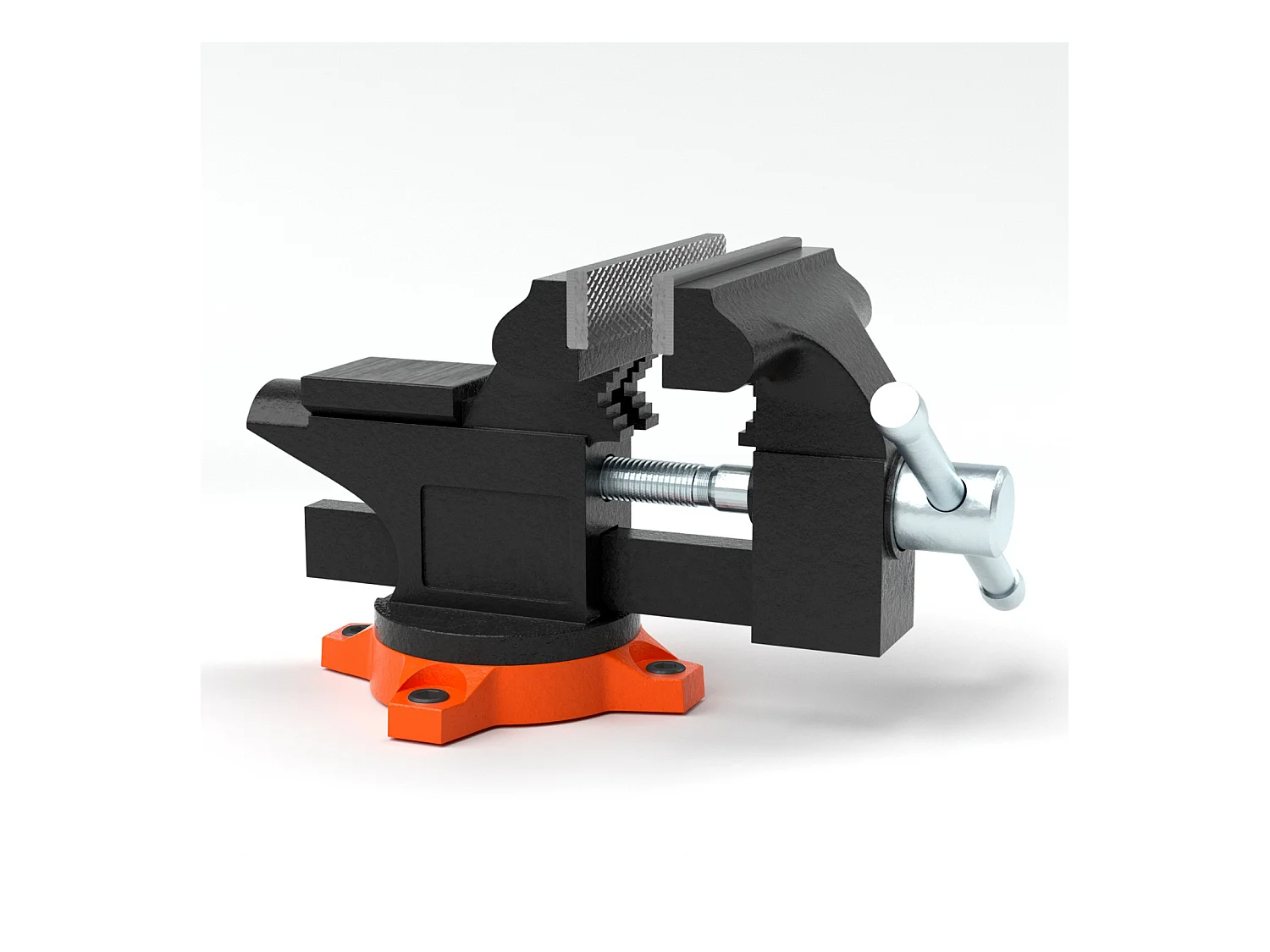 Étau d'Établi SucceBuy de 11.4cm avec Enclume, Base Pivotante à 240 °, Étau Polyvalent Robuste