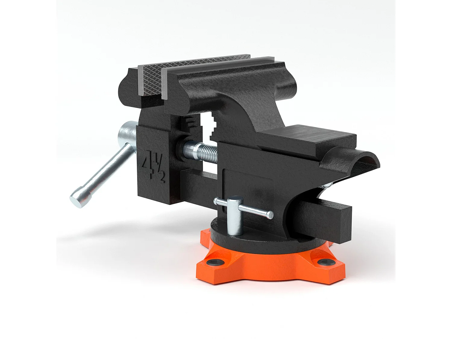 Étau d'Établi SucceBuy de 11.4cm avec Enclume, Base Pivotante à 240 °, Étau Polyvalent Robuste