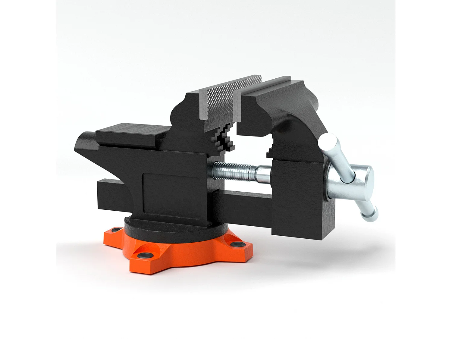 Étau d'Établi SucceBuy de 11.4cm avec Enclume, Base Pivotante à 240 °, Étau Polyvalent Robuste