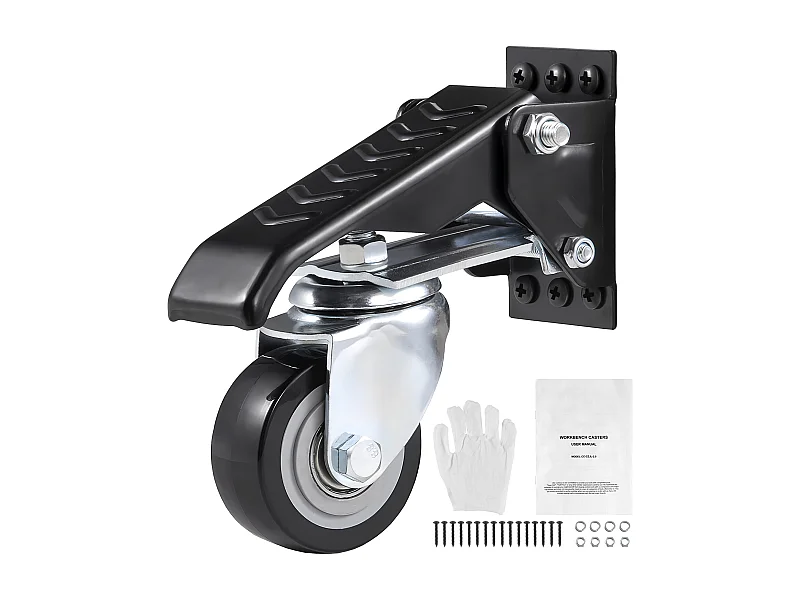 Ensemble de Roulettes pour Établi SucceBuy, Roues Rétractables Robustes, Charge de 165 lb, Lot de 4