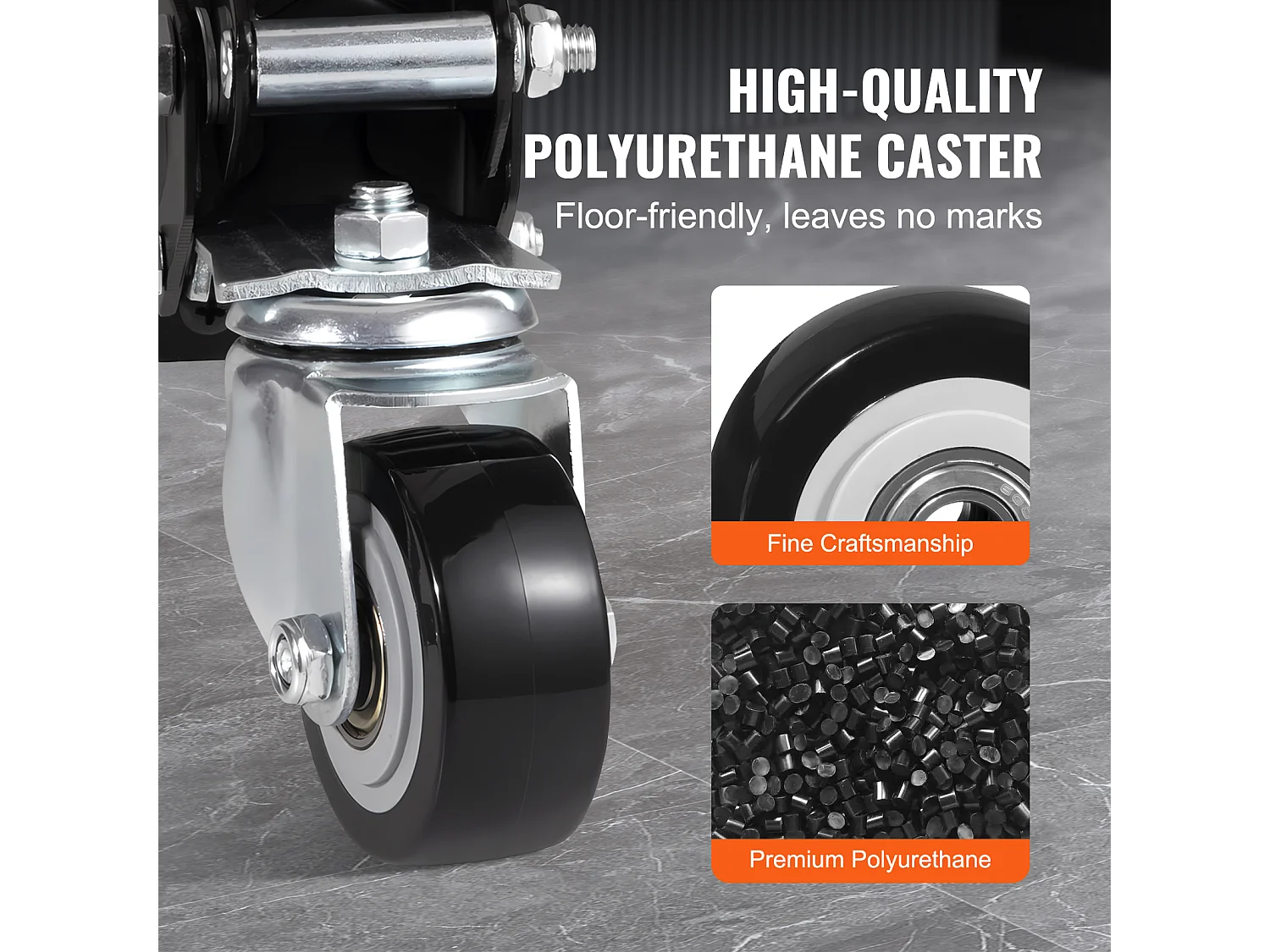 Ensemble de Roulettes pour Établi SucceBuy, Roues Rétractables Robustes, Charge de 165 lb, Lot de 4