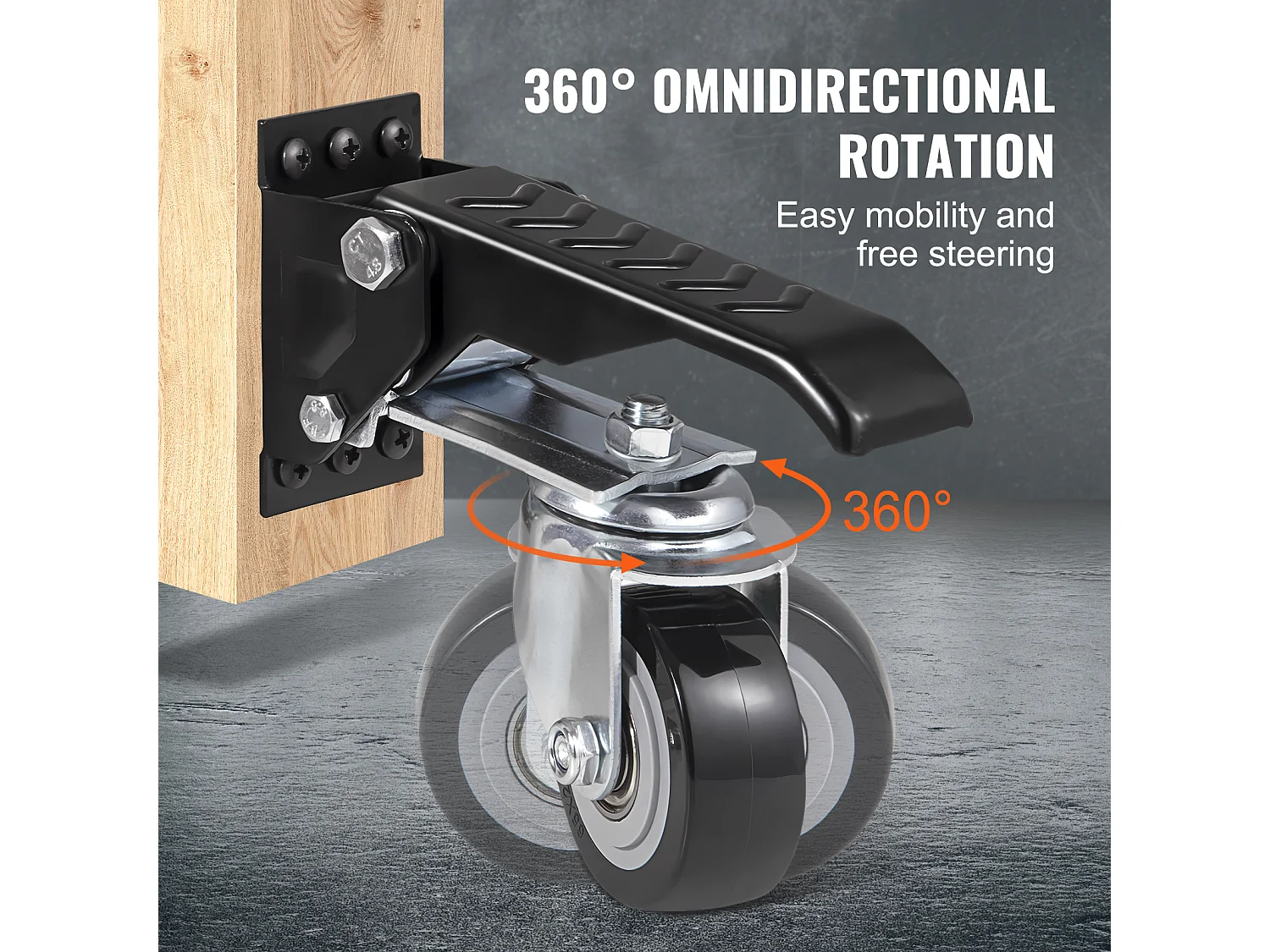 Ensemble de Roulettes pour Établi SucceBuy, Roues Rétractables Robustes, Charge de 165 lb, Lot de 4