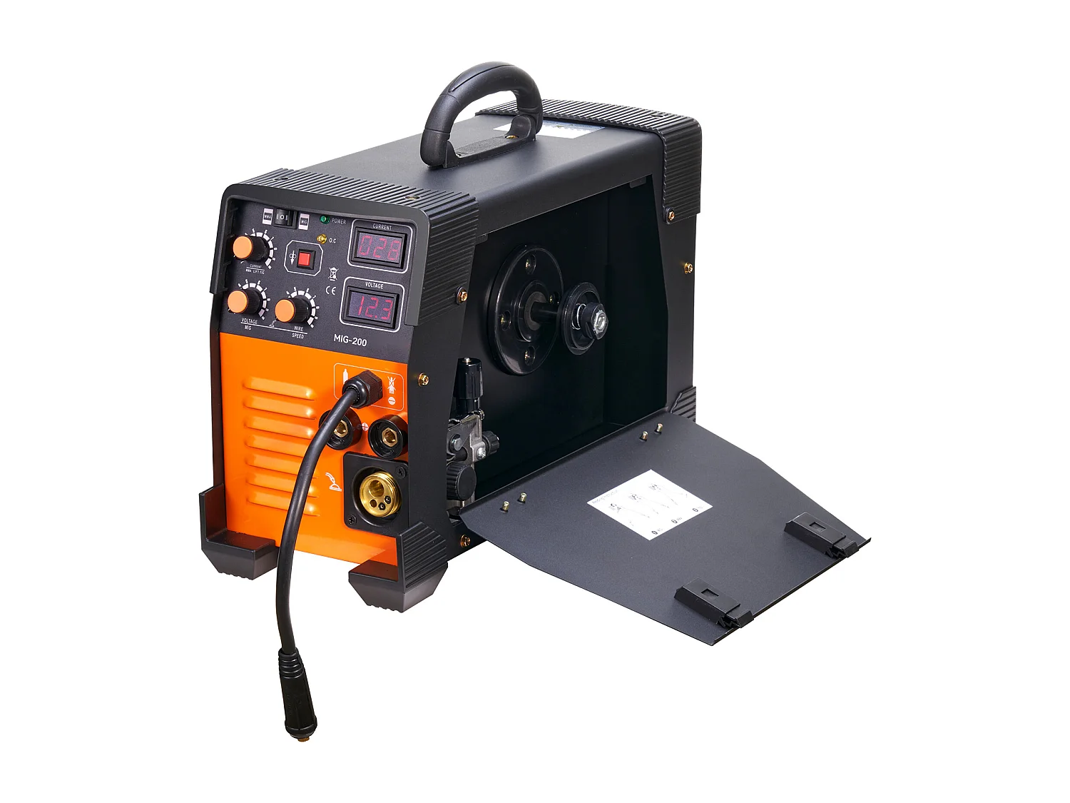 MIG-Schweißer SucceBuy MIG-Schweißer 200 Amp 3-in-1, MIG TIG Lichtbogenschweißer, Digitalanzeige, DC Inverter IGBT, 220V, Rot