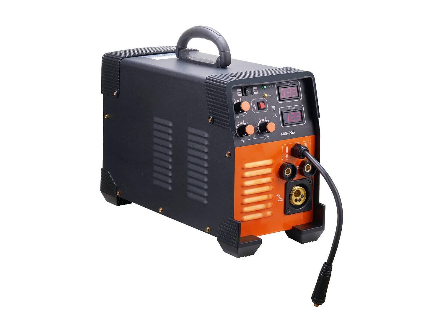 MIG-Schweißer SucceBuy MIG-Schweißer 200 Amp 3-in-1, MIG TIG Lichtbogenschweißer, Digitalanzeige, DC Inverter IGBT, 220V, Rot