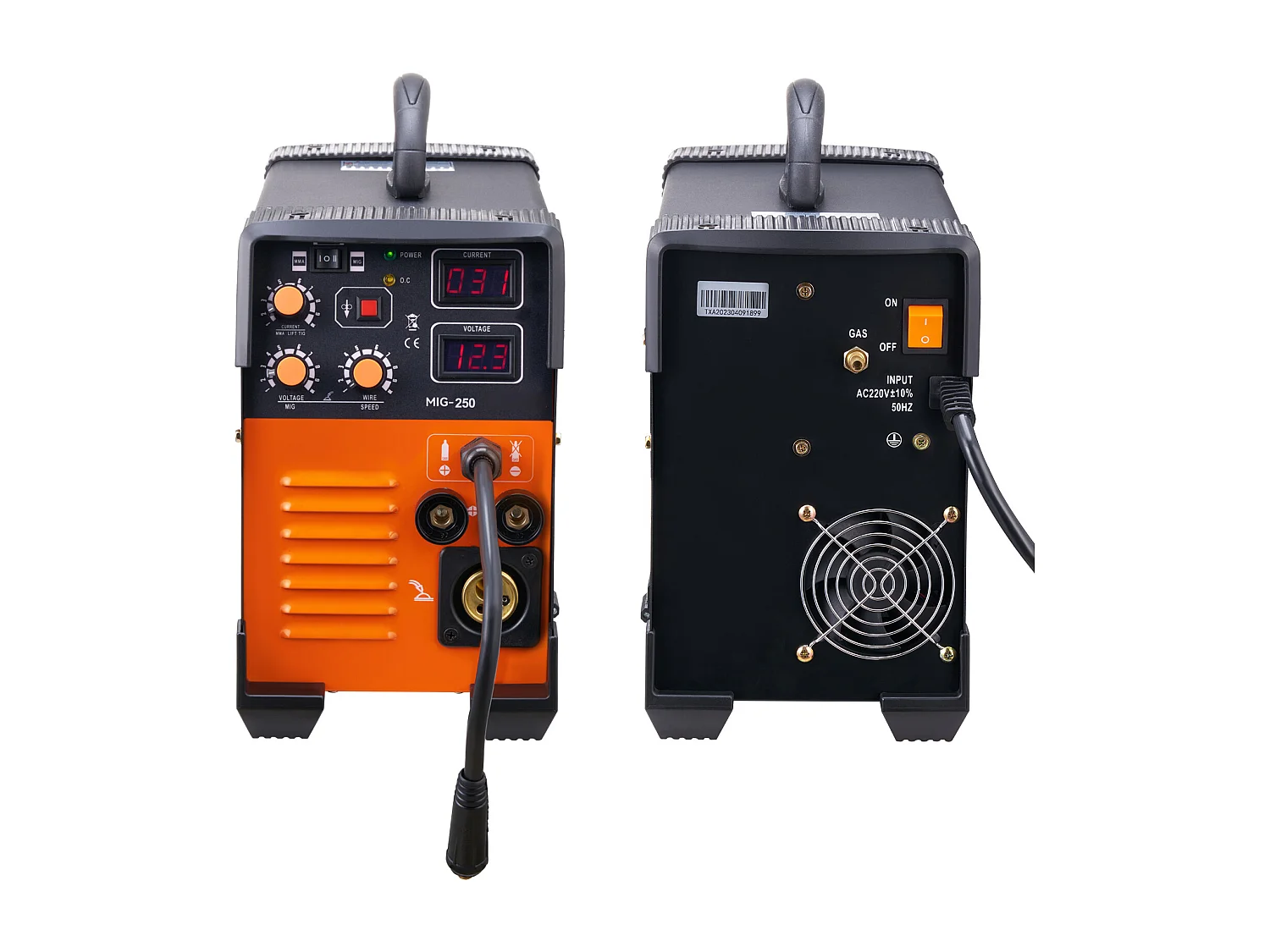 Machine à Souder MIG SucceBuy 250A 3 en 1 Machine à souder 220 V TIG MMA Stick IGBT DC Inverter Soudeur Affichage Numérique