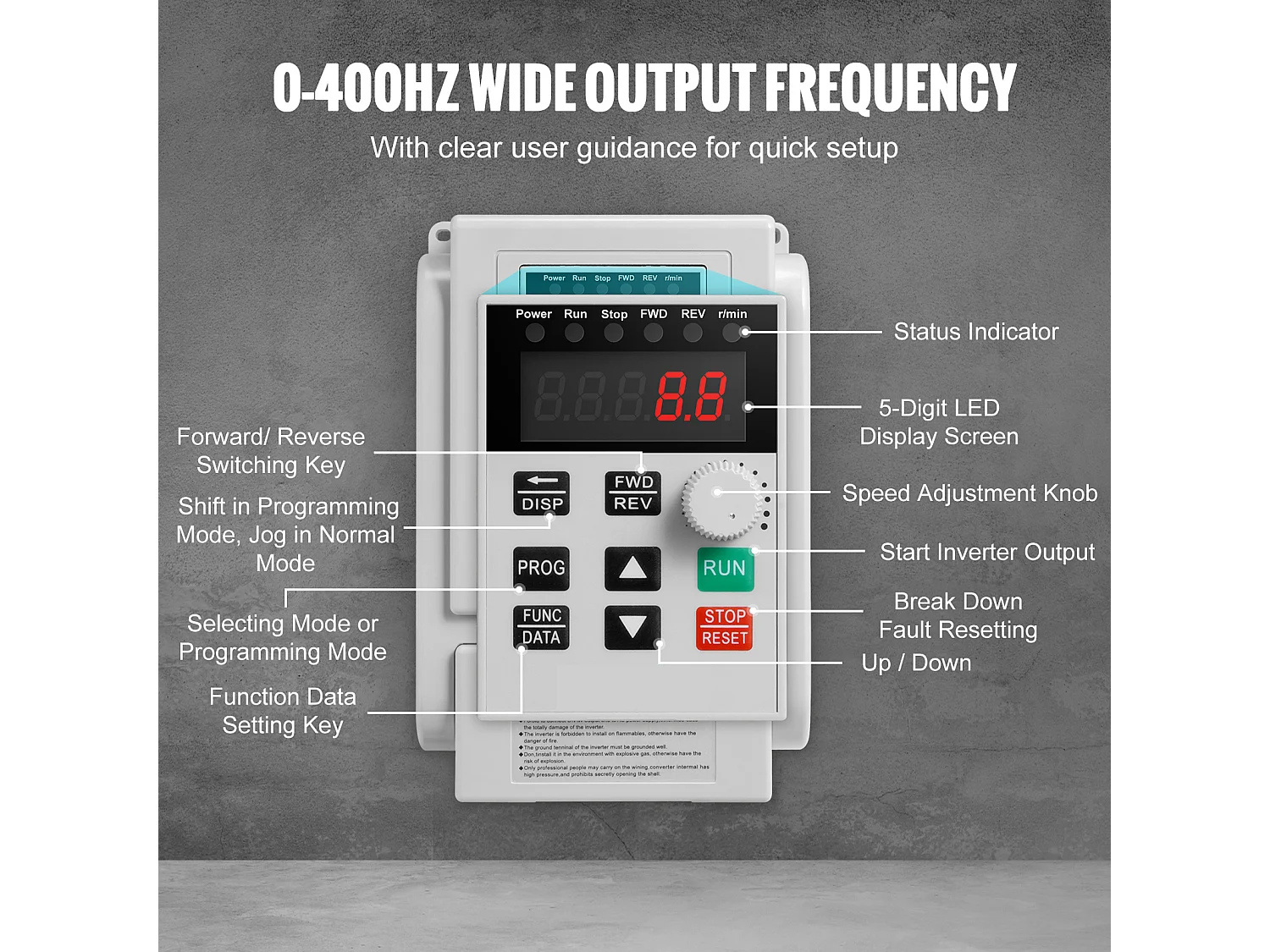 VFD 2,2 kW 10 A 3 HP Variatore di Frequenza SucceBuy per Controllo Motore Trifase