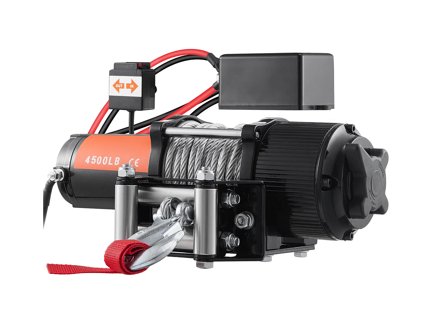 Treuil Électrique SucceBuy 12 V 4 500 lb avec Câble en Acier et Télécommande Portative IP55