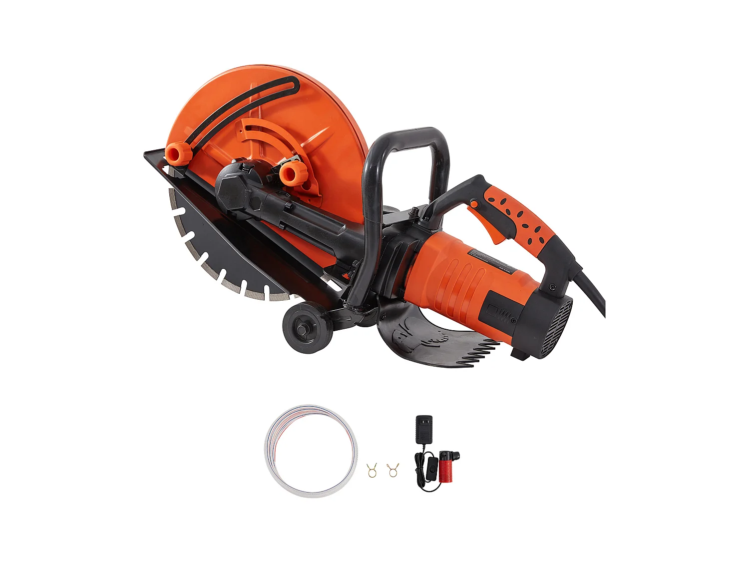 Scie à Béton Électrique SucceBuy 35.5Cm, Humide/Sec, avec Pompe à Eau et Lame