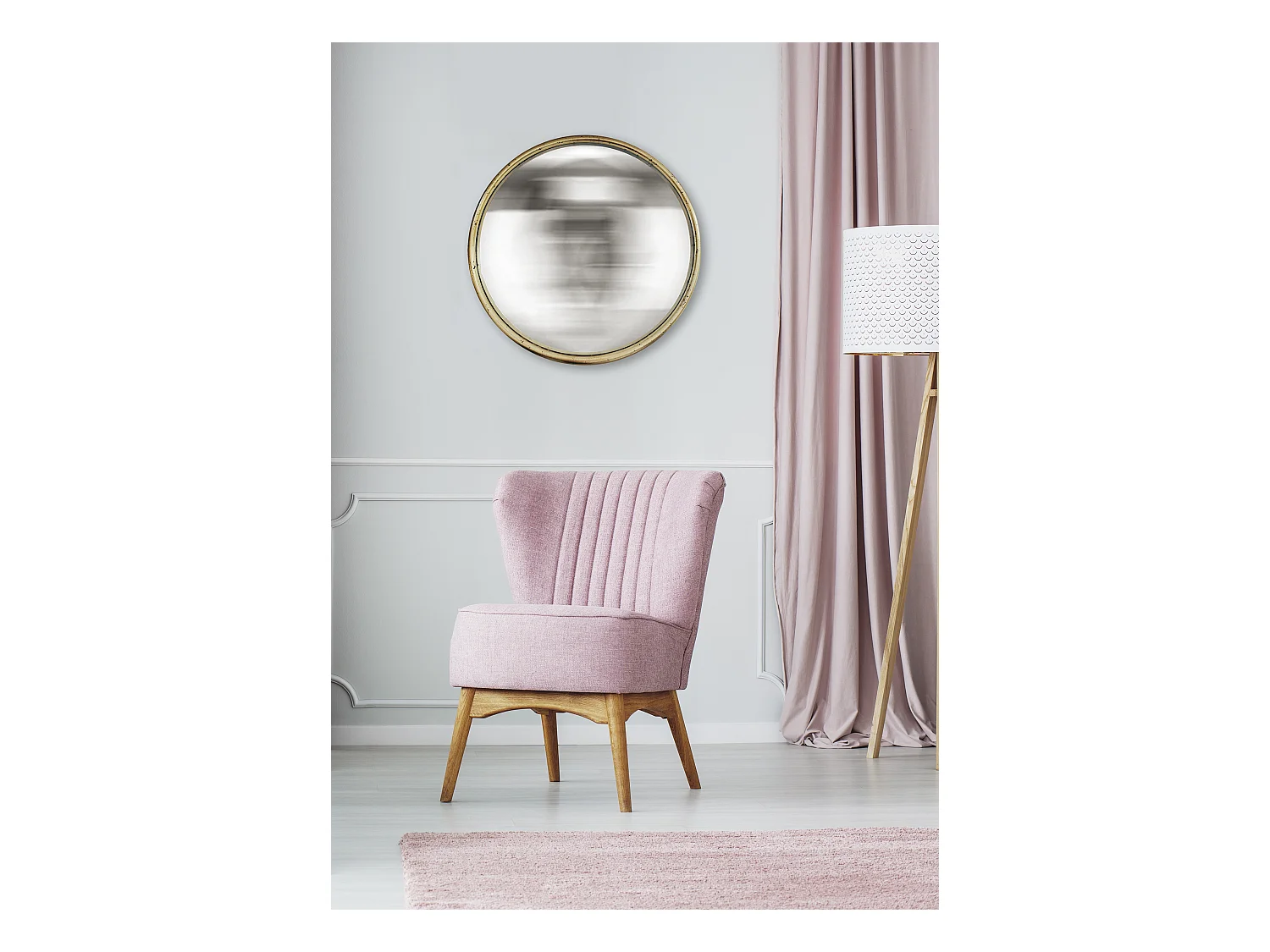 Miroir rond convexe bords fins 60 cm