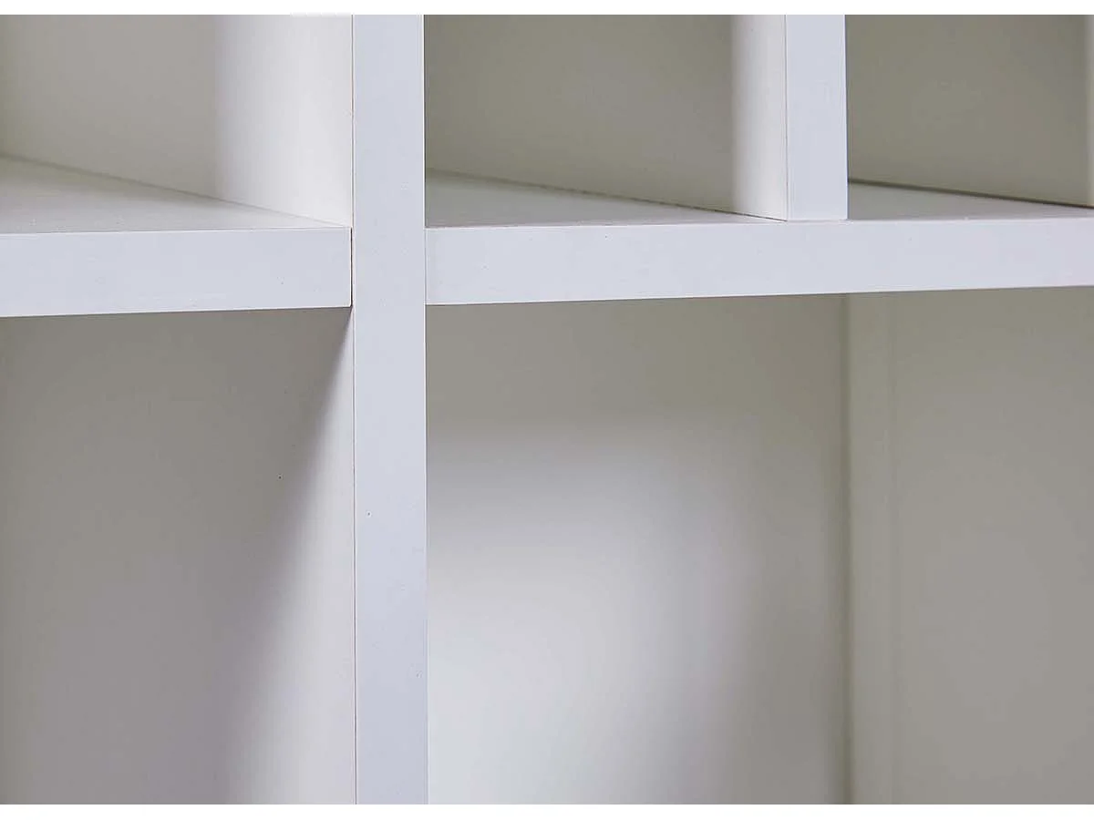 Armoire à bouteilles, meuble de rangement coloris blanc / chêne Artisan -longueur 76 x profondeur 33 x hauteur 124 cm