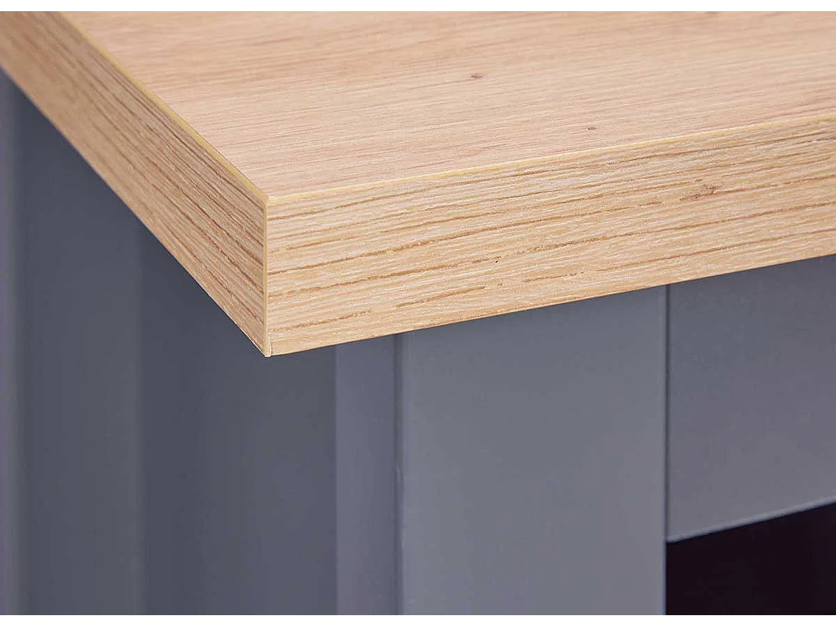 Armoire à bouteilles, meuble de rangement coloris anthracite / chêne Artisan - longueur 76 x profondeur 33 x hauteur 124 cm