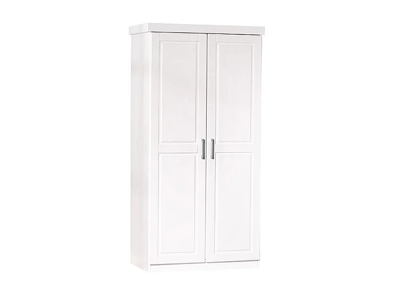 Armoire avec 2 portes blanche, Dim : 95,2 x 55 x 190 cm