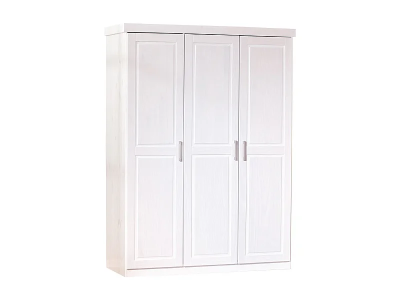 Armoire Magnus 3 Portes Blanc, Dim : 140 x 55 x 190 cm