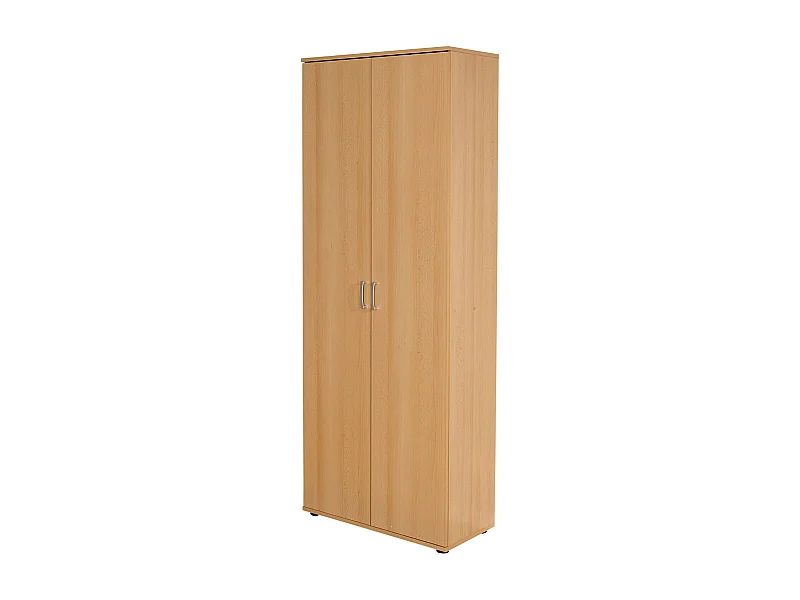 Armoire avec étagères Vetra de 2 portes décor hêtre, 70 x 34 x 189 cm