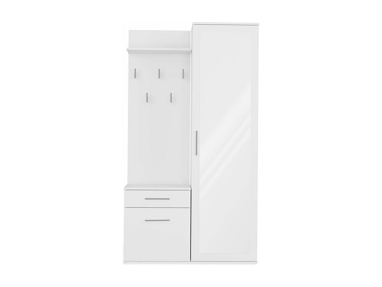 Ensemble d'entrée avec miroir – 100 cm – blanc – DUVIO