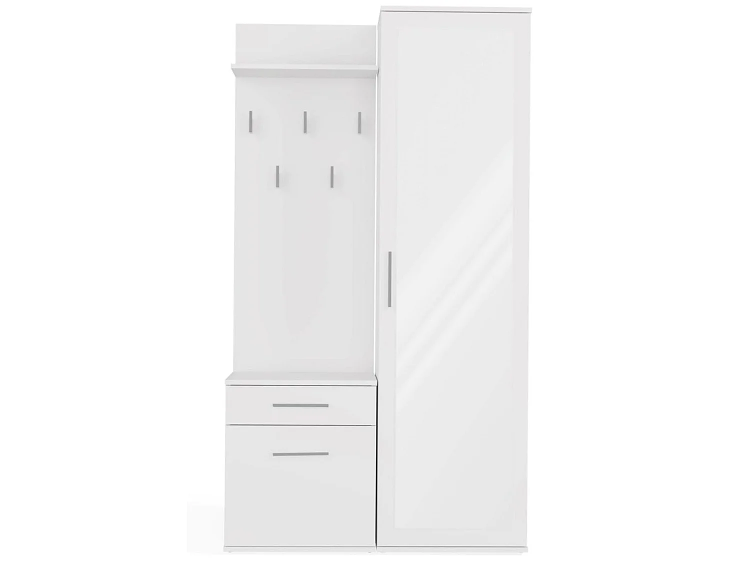 Entreeset met spiegel – 100 cm – wit – DUVIO