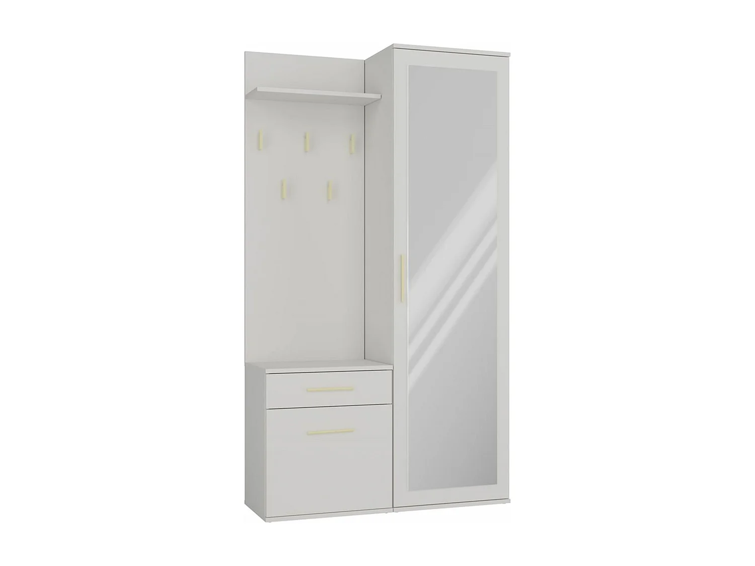 Entreeset met spiegel – 100 cm – grijs – DUVIO