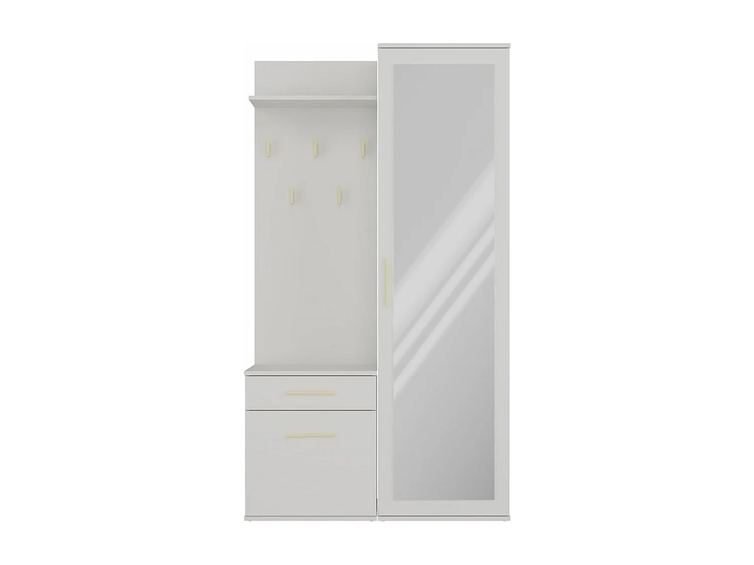 Ensemble d'entrée avec miroir – 100 cm – greige – DUVIO