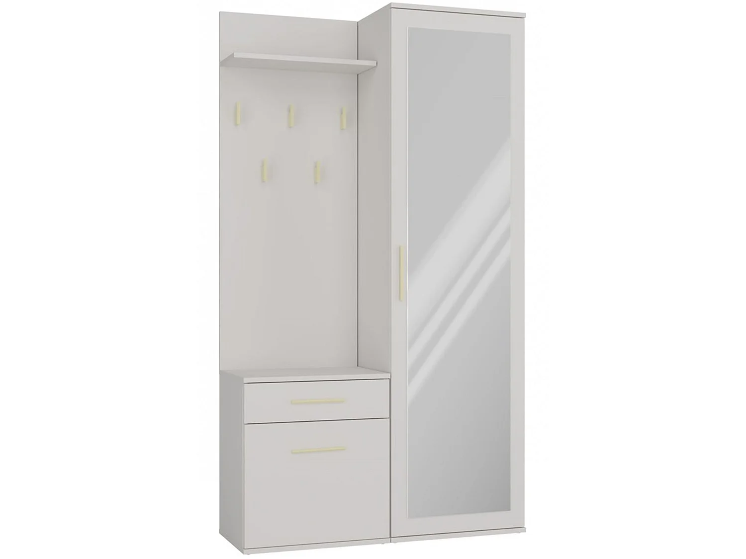 Ensemble d'entrée avec miroir – 100 cm – greige – DUVIO