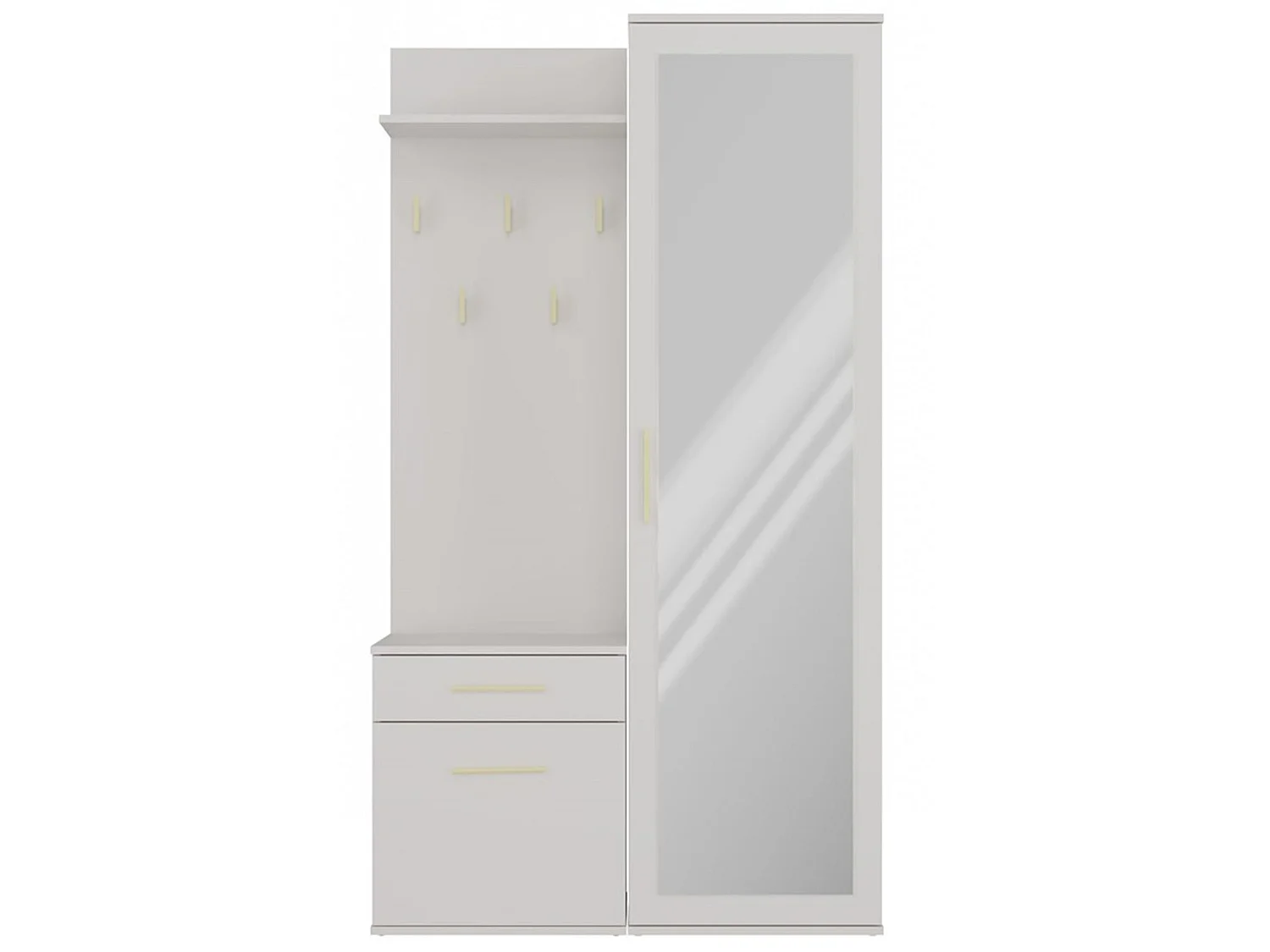 Ensemble d'entrée avec miroir – 100 cm – greige – DUVIO