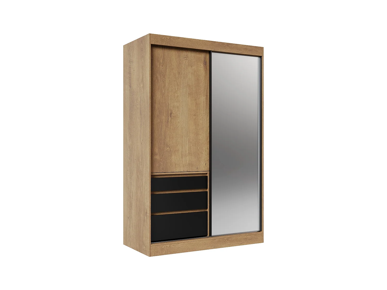 Kleiderschrank Pera(200cm)/Schiebetüren/Spiegel/Sonoma