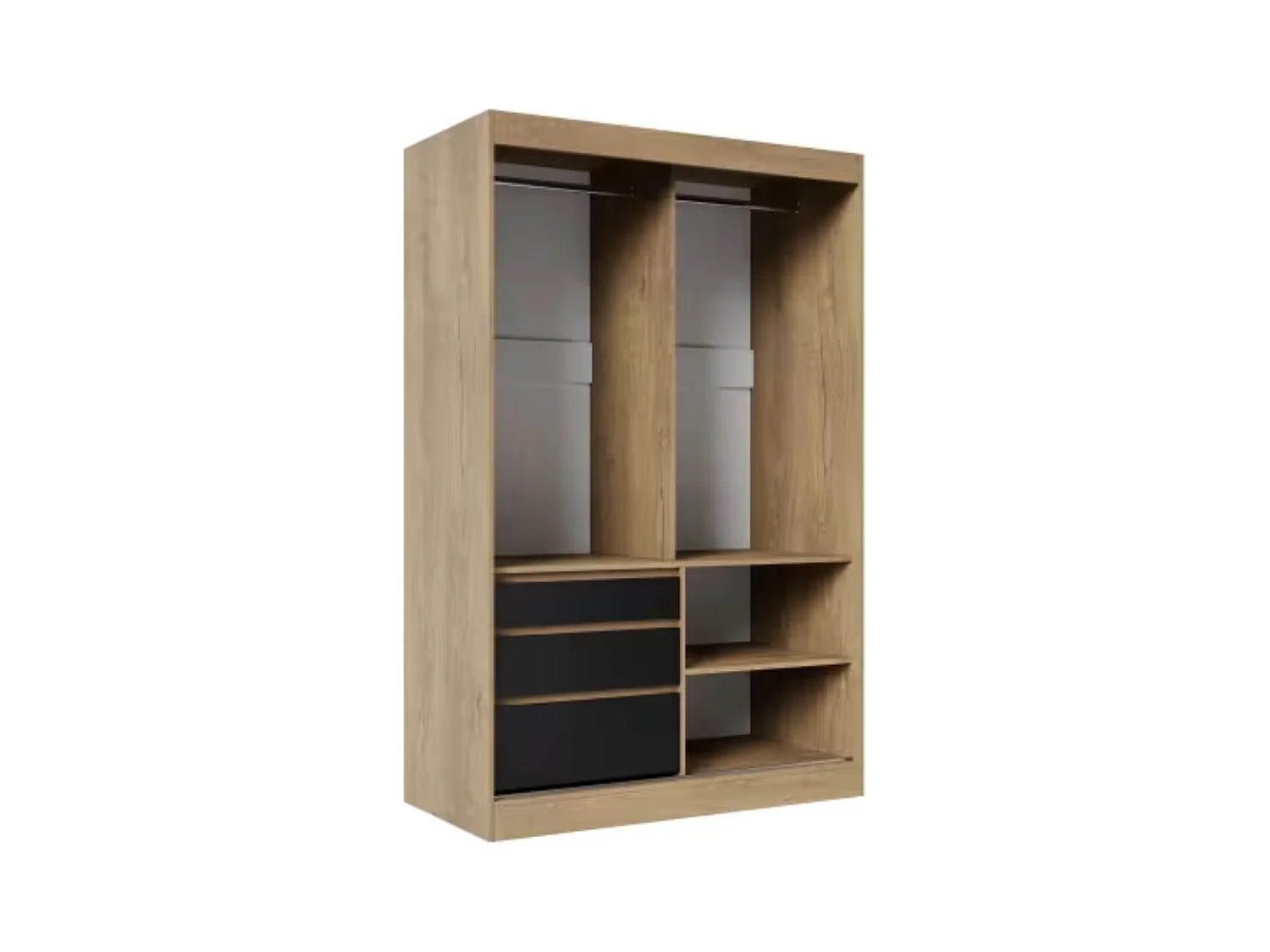 Kleiderschrank Pera(200cm)/Schiebetüren/Spiegel/Sonoma
