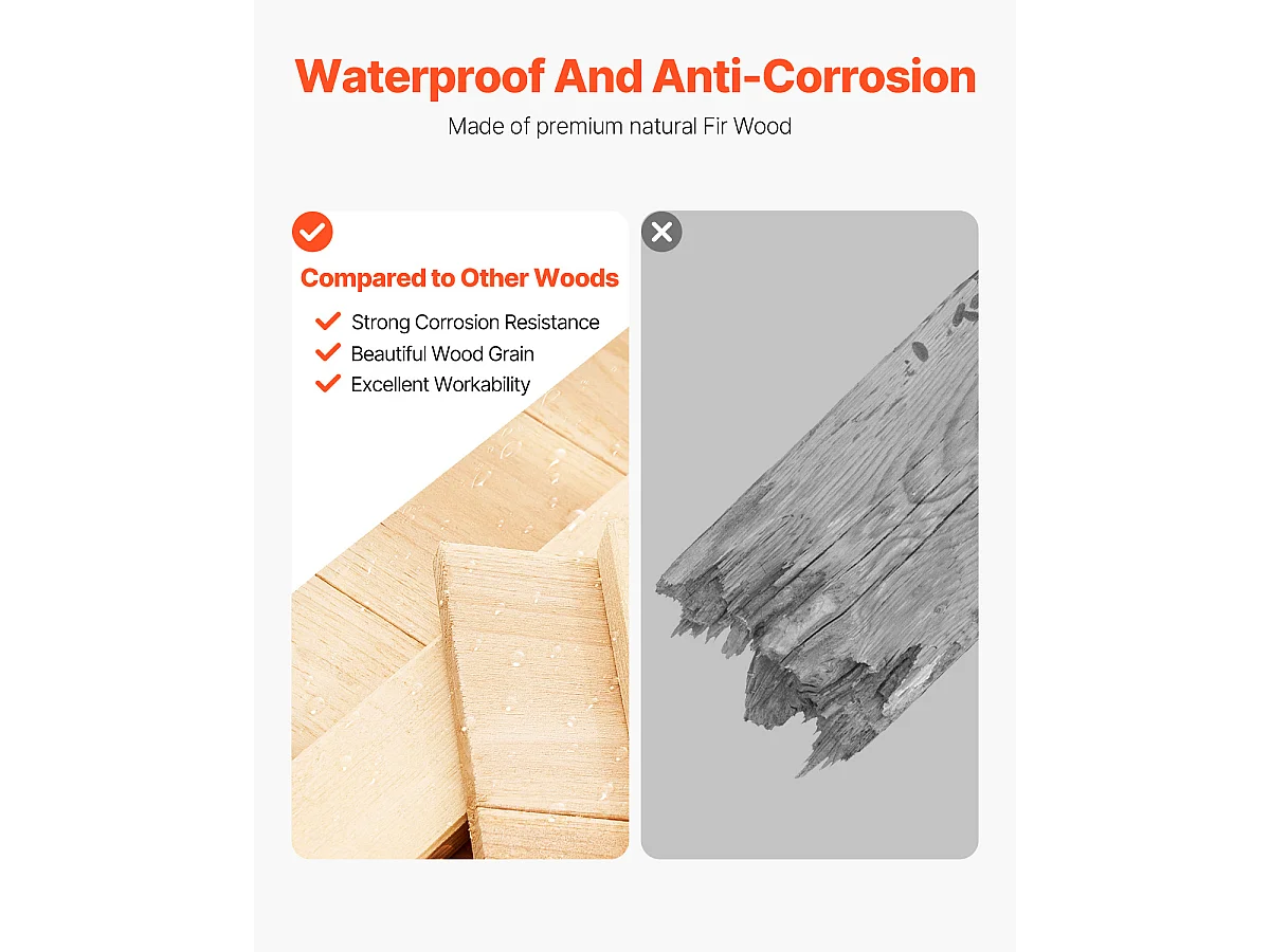 Abri de Rangement SucceBuy Extérieur en Bois 31,5 x 63,8 Pouces