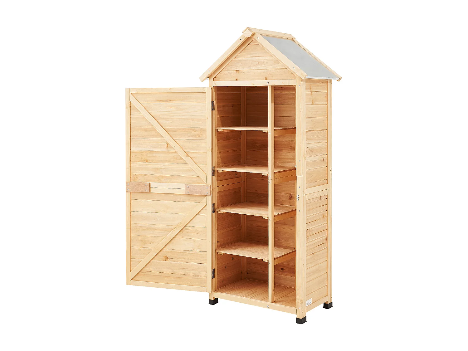 Abri de Rangement SucceBuy Extérieur en Bois 31,5 x 63,8 Pouces