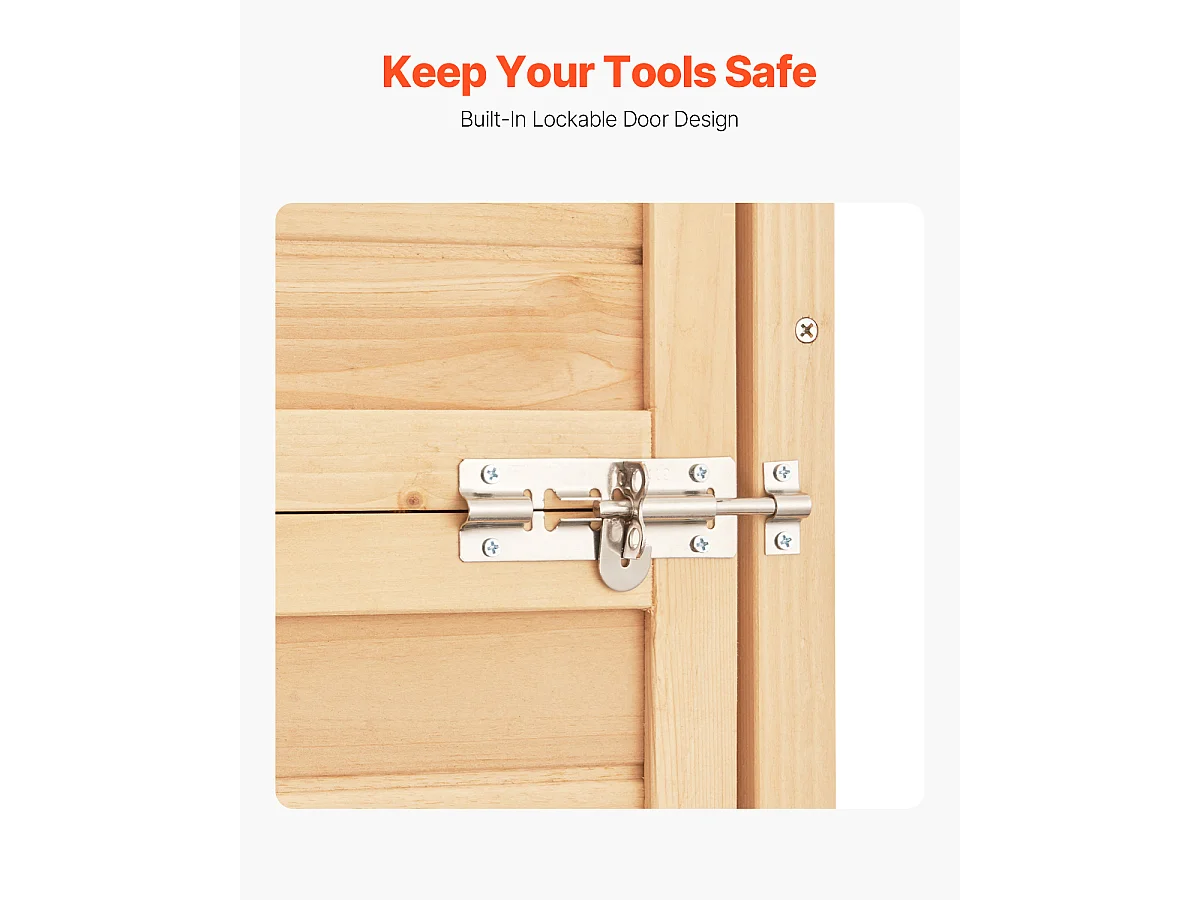 Abri de Rangement SucceBuy Extérieur en Bois 31,5 x 63,8 Pouces