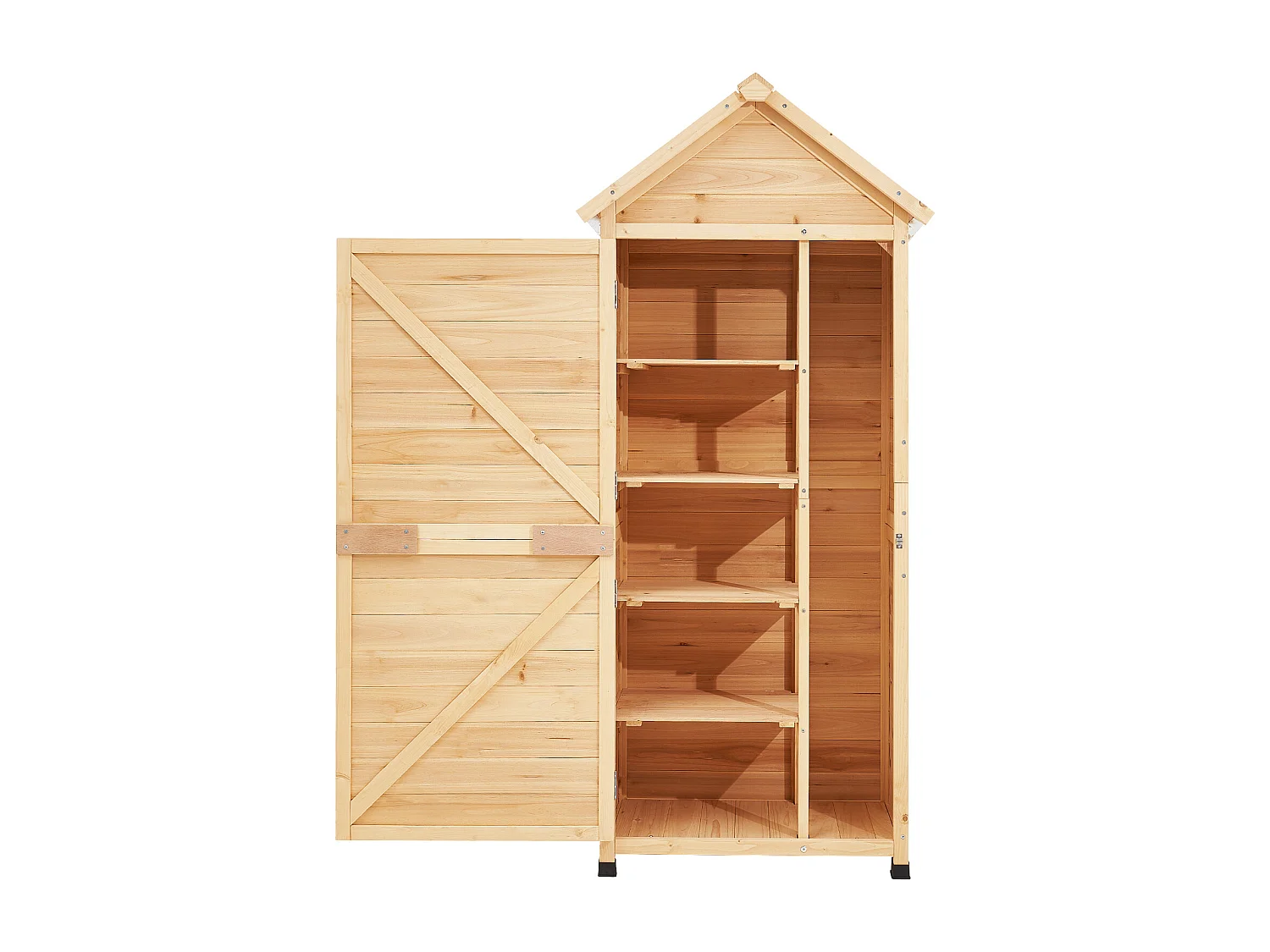 Abri de Rangement SucceBuy Extérieur en Bois 31,5 x 63,8 Pouces