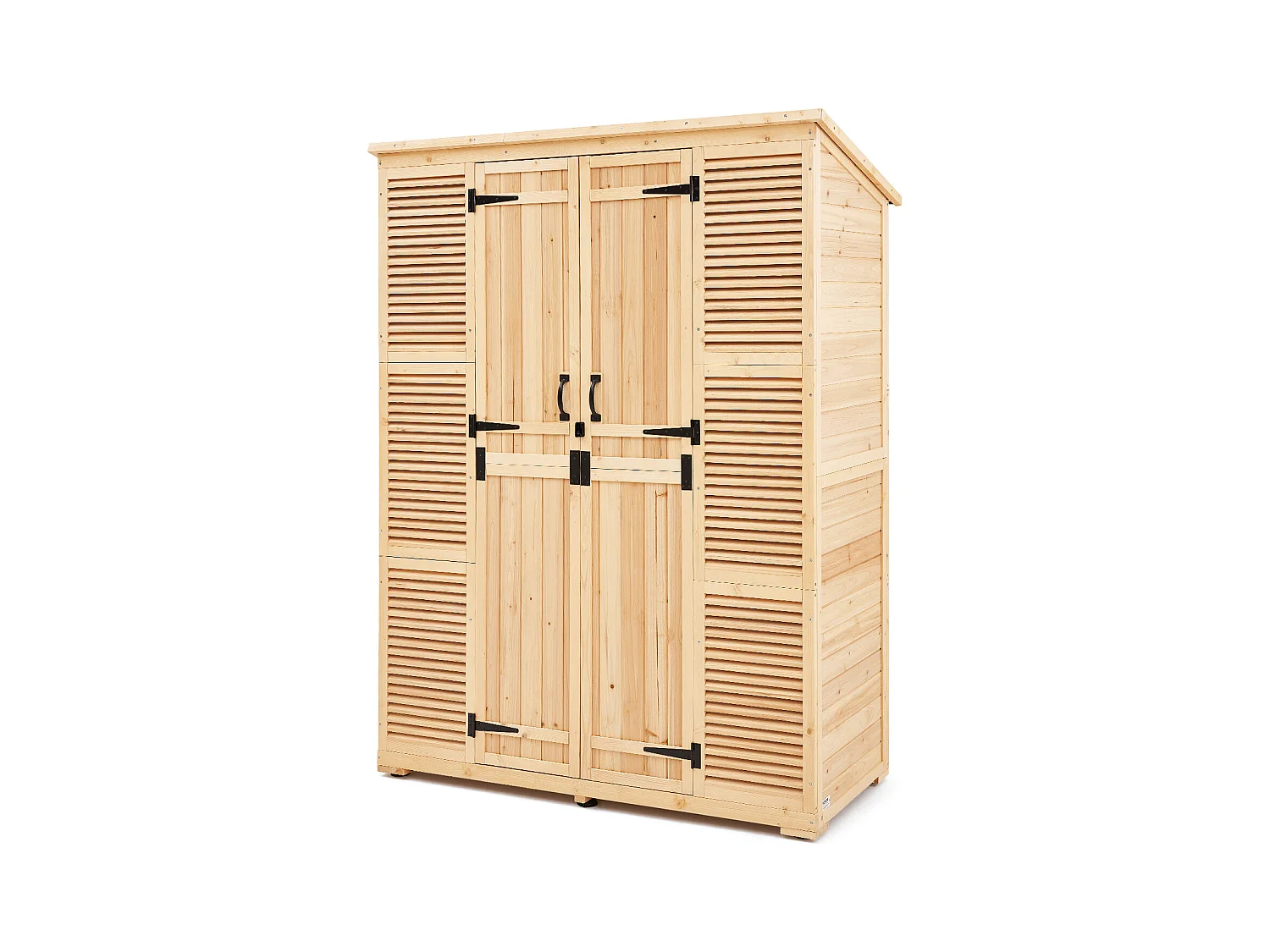 Galpão de Madeira para Armazenamento Exterior SucceBuy de 58 x 78 Polegadas para Ferramentas de Jardim