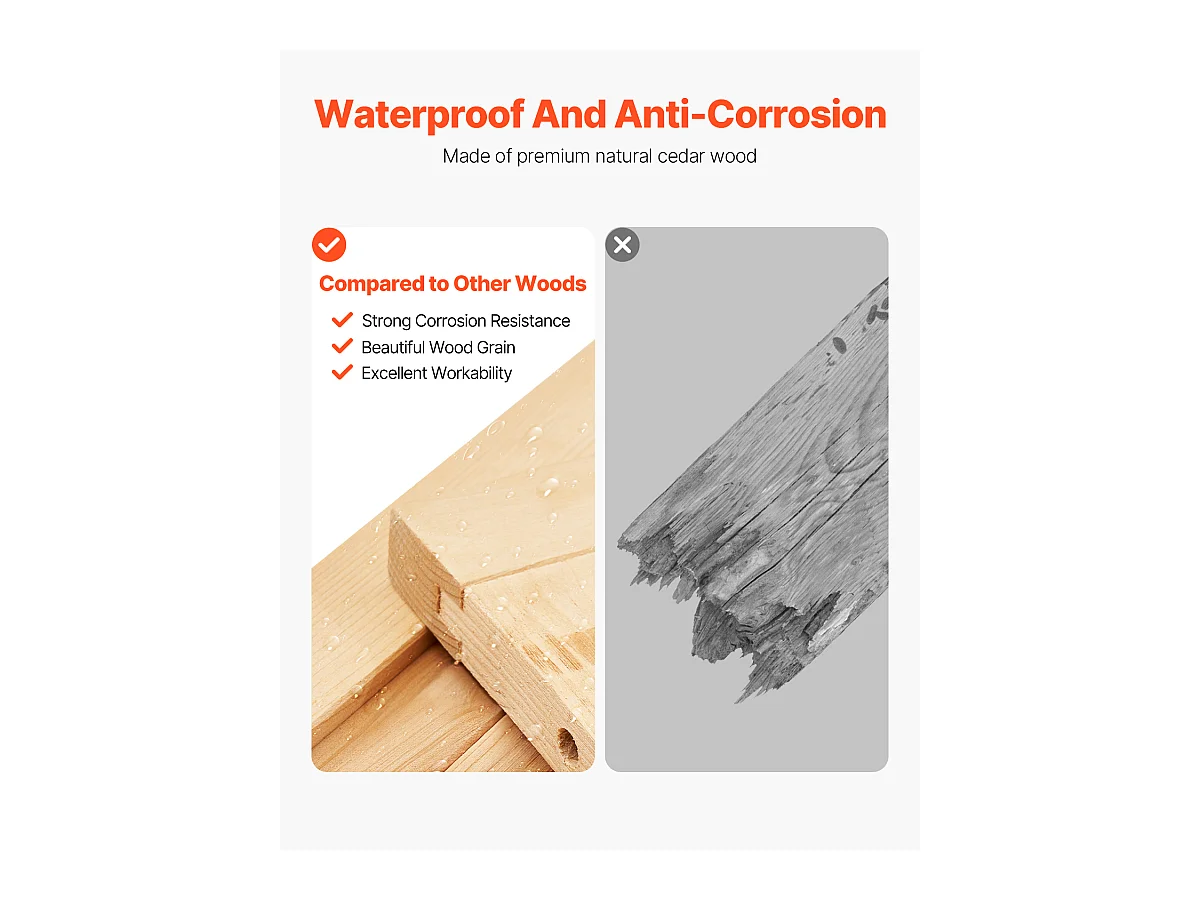 Galpão de Madeira para Armazenamento Exterior SucceBuy de 58 x 78 Polegadas para Ferramentas de Jardim