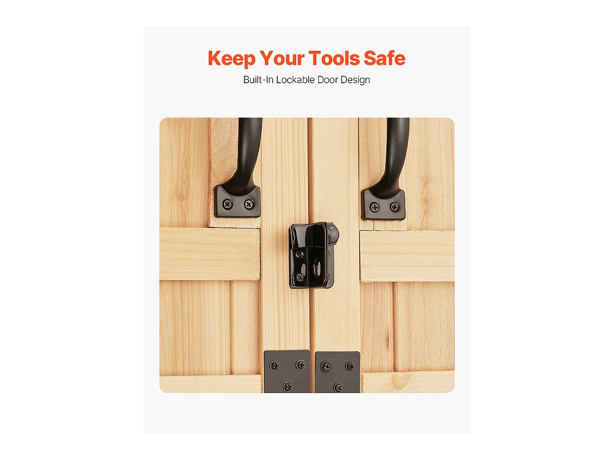 Galpão de Madeira para Armazenamento Exterior SucceBuy de 58 x 78 Polegadas para Ferramentas de Jardim