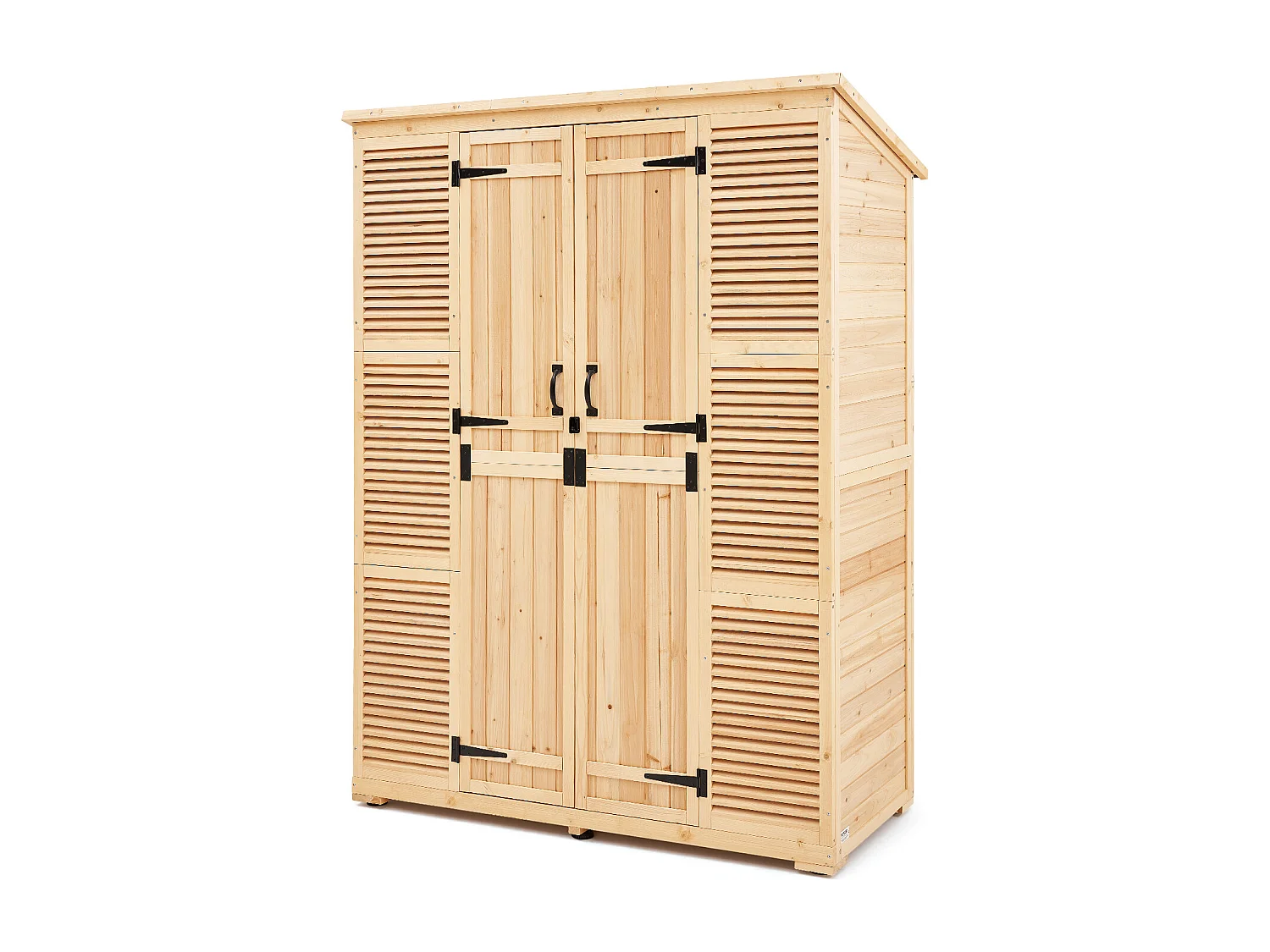 Abri de Rangement SucceBuy Extérieur en Bois 58 x 78 Pouces pour Outils de Jardin