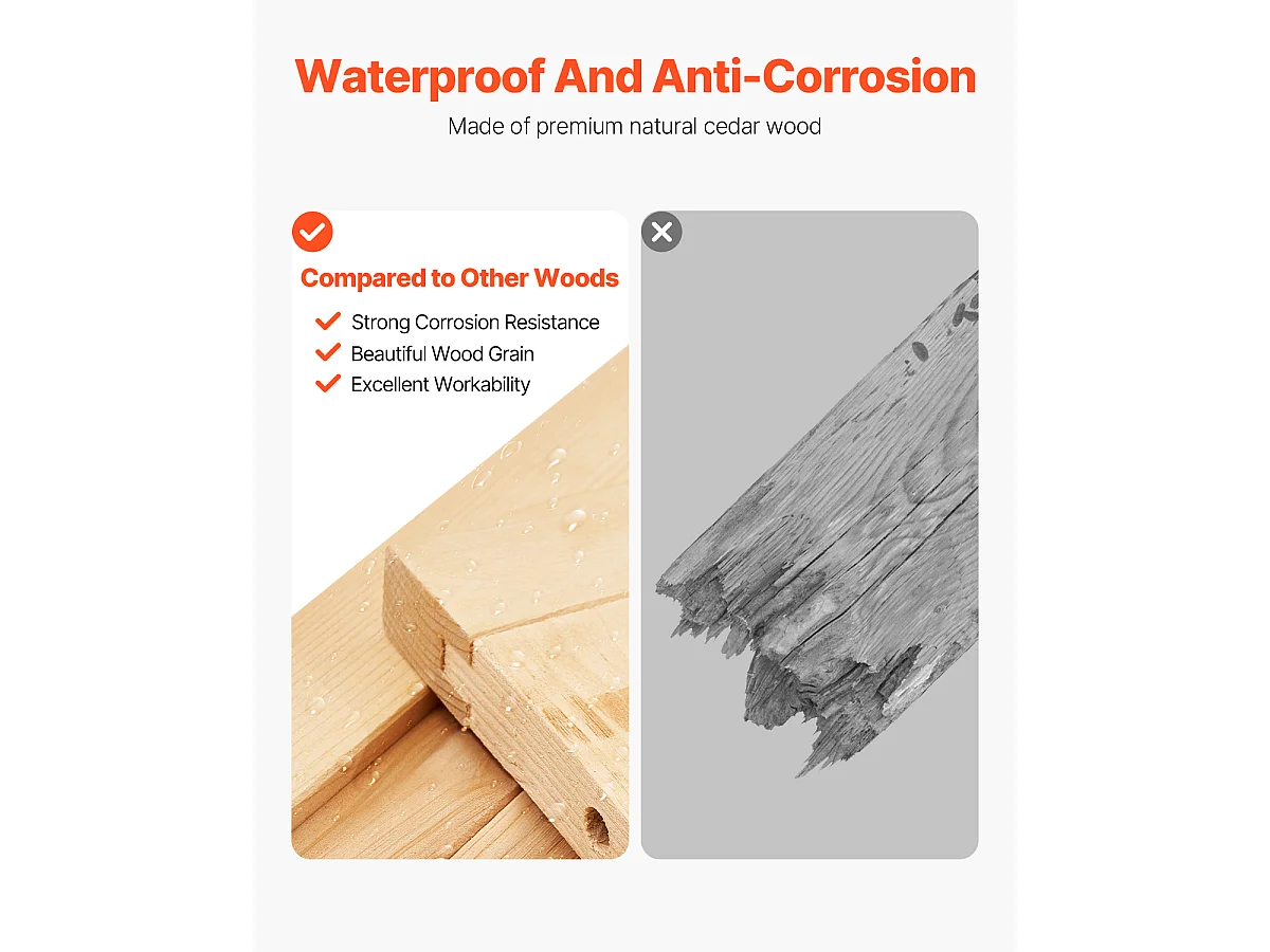 Abri de Rangement SucceBuy Extérieur en Bois 58 x 78 Pouces pour Outils de Jardin