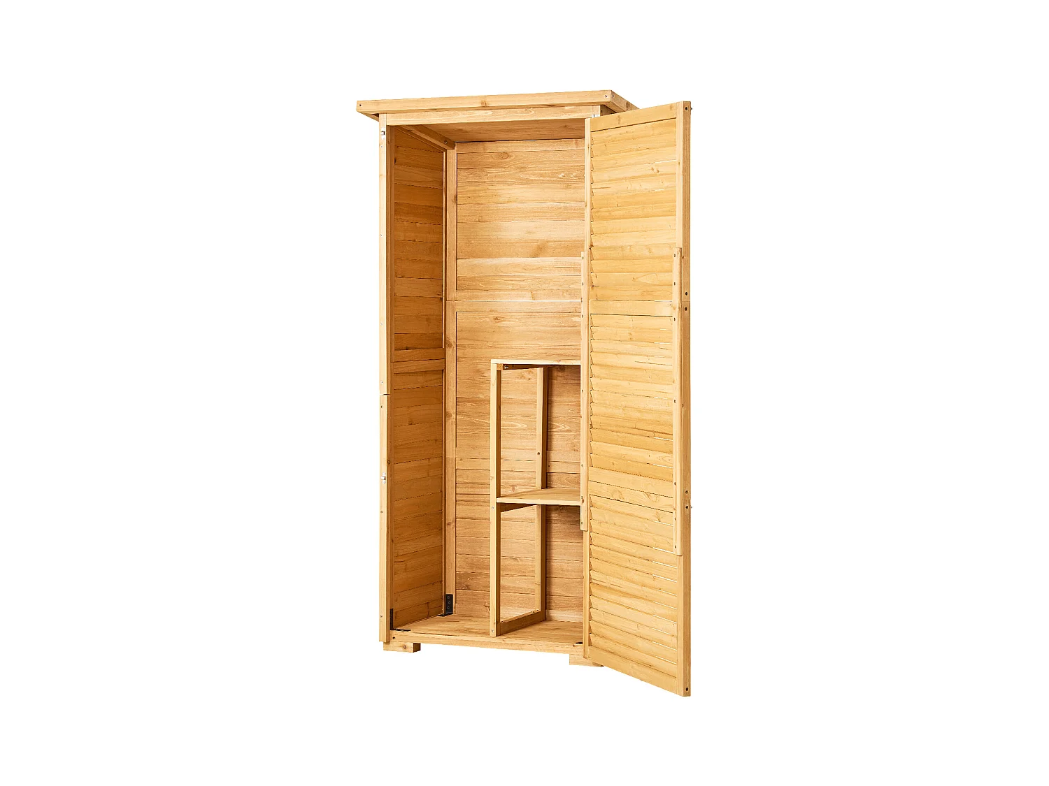 Grand Abri de Rangement Extérieur en Bois SucceBuy 31,5 x 63,8 Pouces