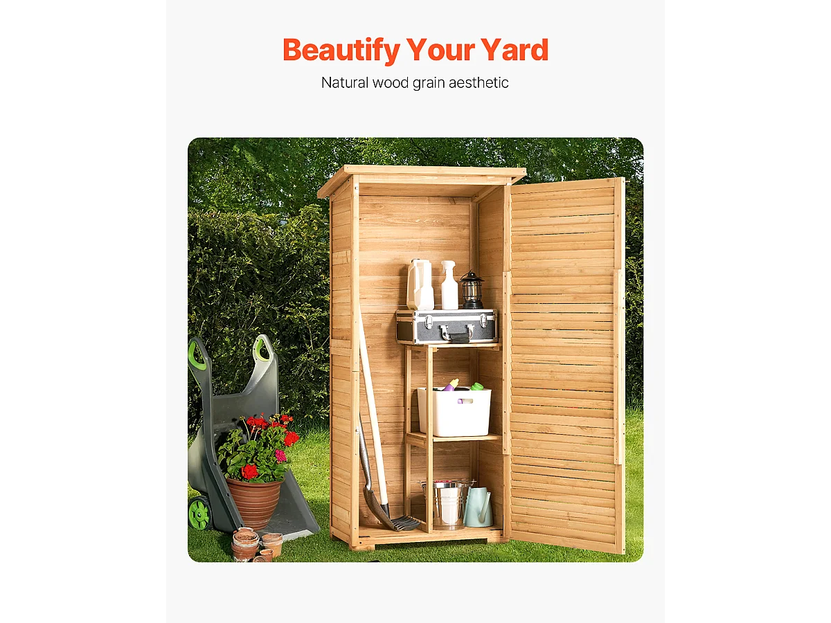 Duży Zewnętrzny Drewniany Schowek SucceBuy 31,5 x 63,8 Cala