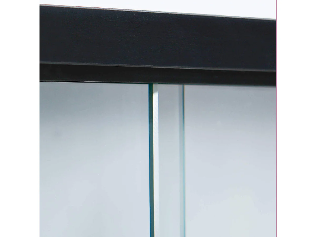 Vitrine murale pour miniature en panneaux de particules Blanc et noir, L80 x P9,5 x H60 cm