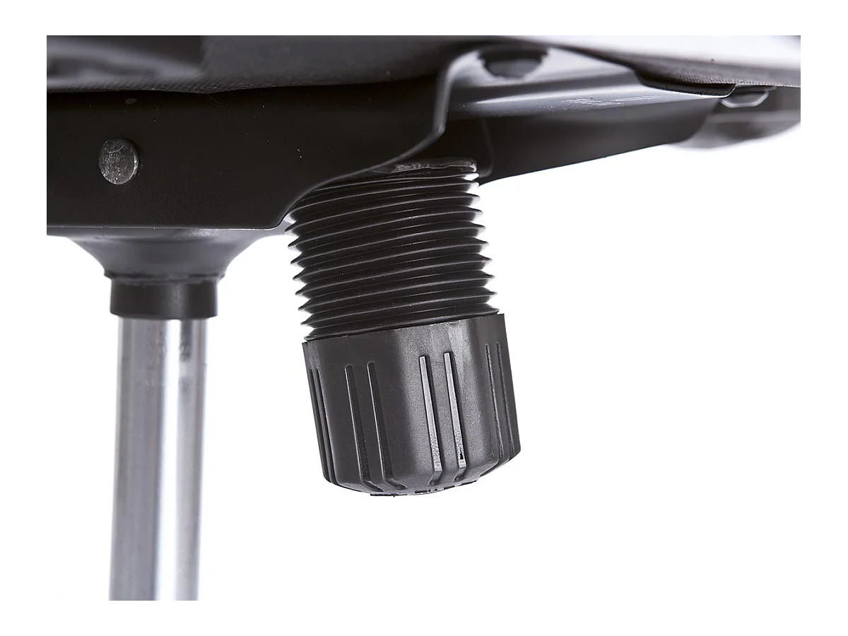 Fauteuil de bureau avec roulettes en simili-cuir coloris noir et pieds en métal chromé