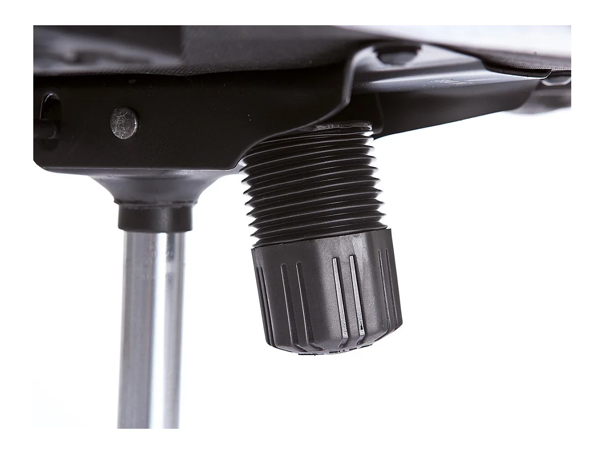 Fauteuil de bureau avec roulettes en simili-cuir coloris gris et pieds en métal chromé=