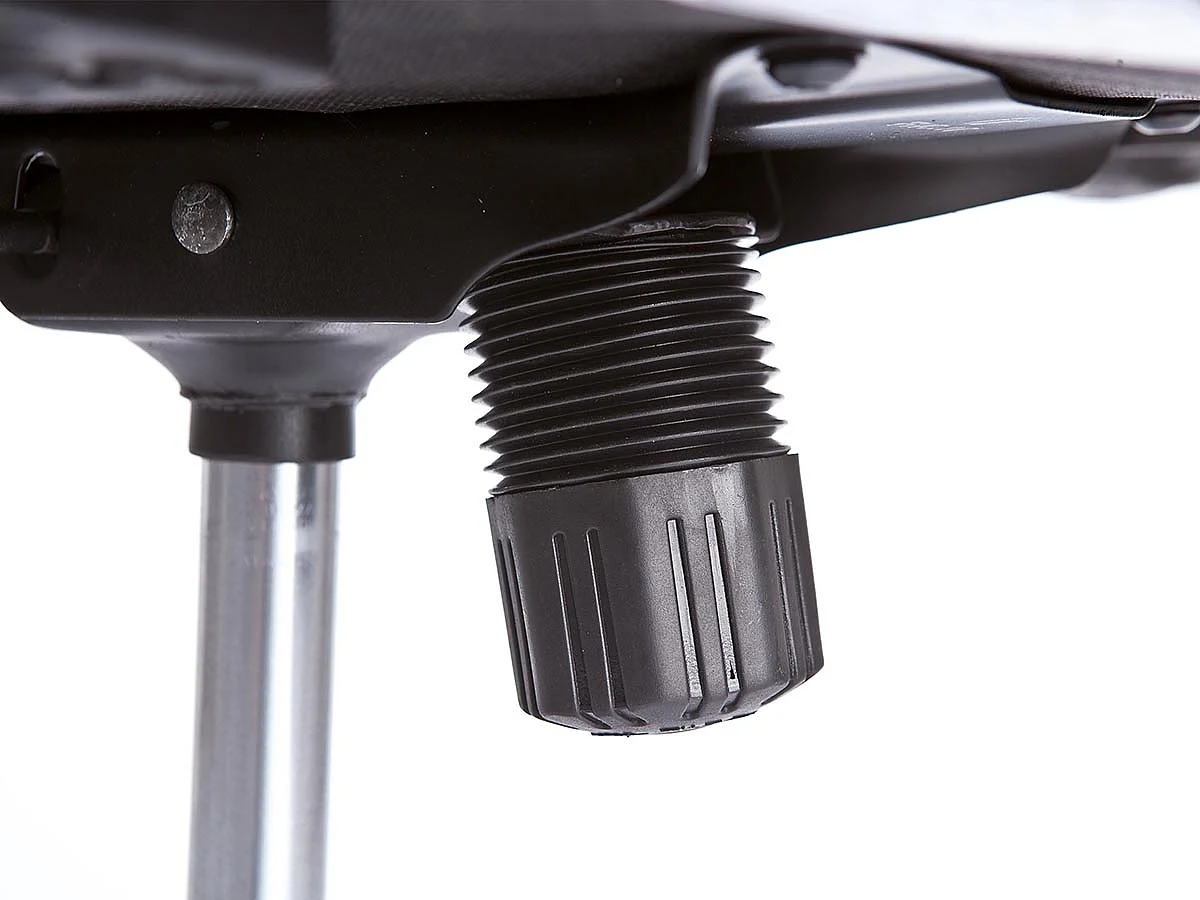 Fauteuil de bureau avec roulettes en simili-cuir coloris gris et pieds en métal chromé=