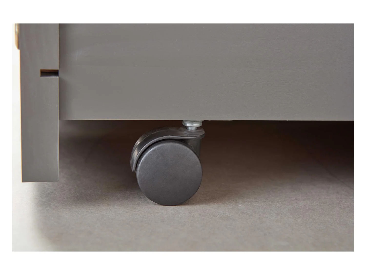 Lit Banquette 90x200  en pin massif coloris vernis gris - Longueur 207 x Profondeur 96,5 x Hauteur 62 cm