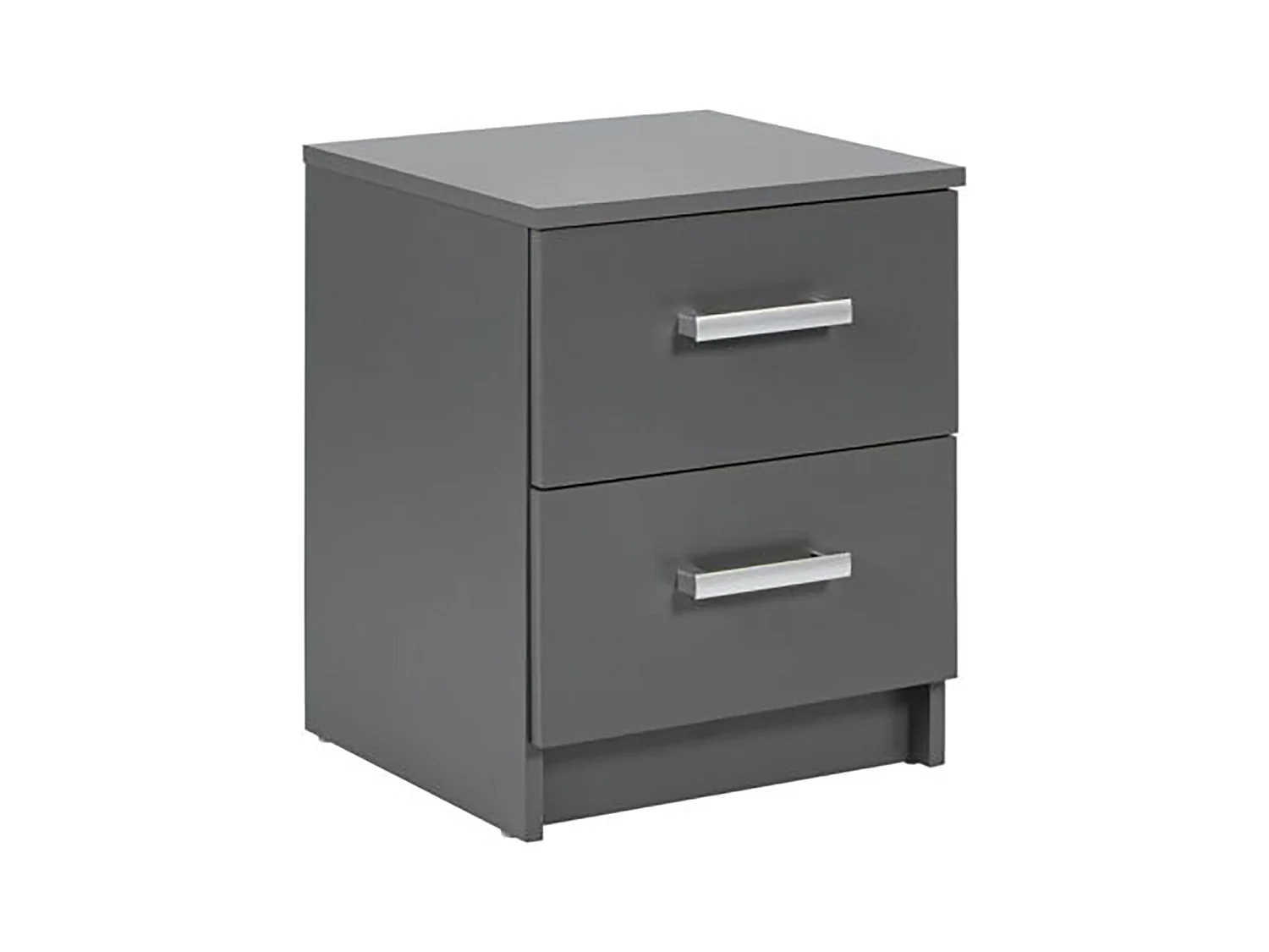 Commode 2 tiroirs coloris gris graphite - Longueur 41,2 x Hauteur 50,8 x Profondeur 40 cm