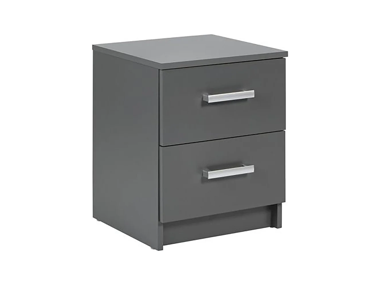 Commode 2 tiroirs coloris gris graphite - Longueur 41,2 x Hauteur 50,8 x Profondeur 40 cm