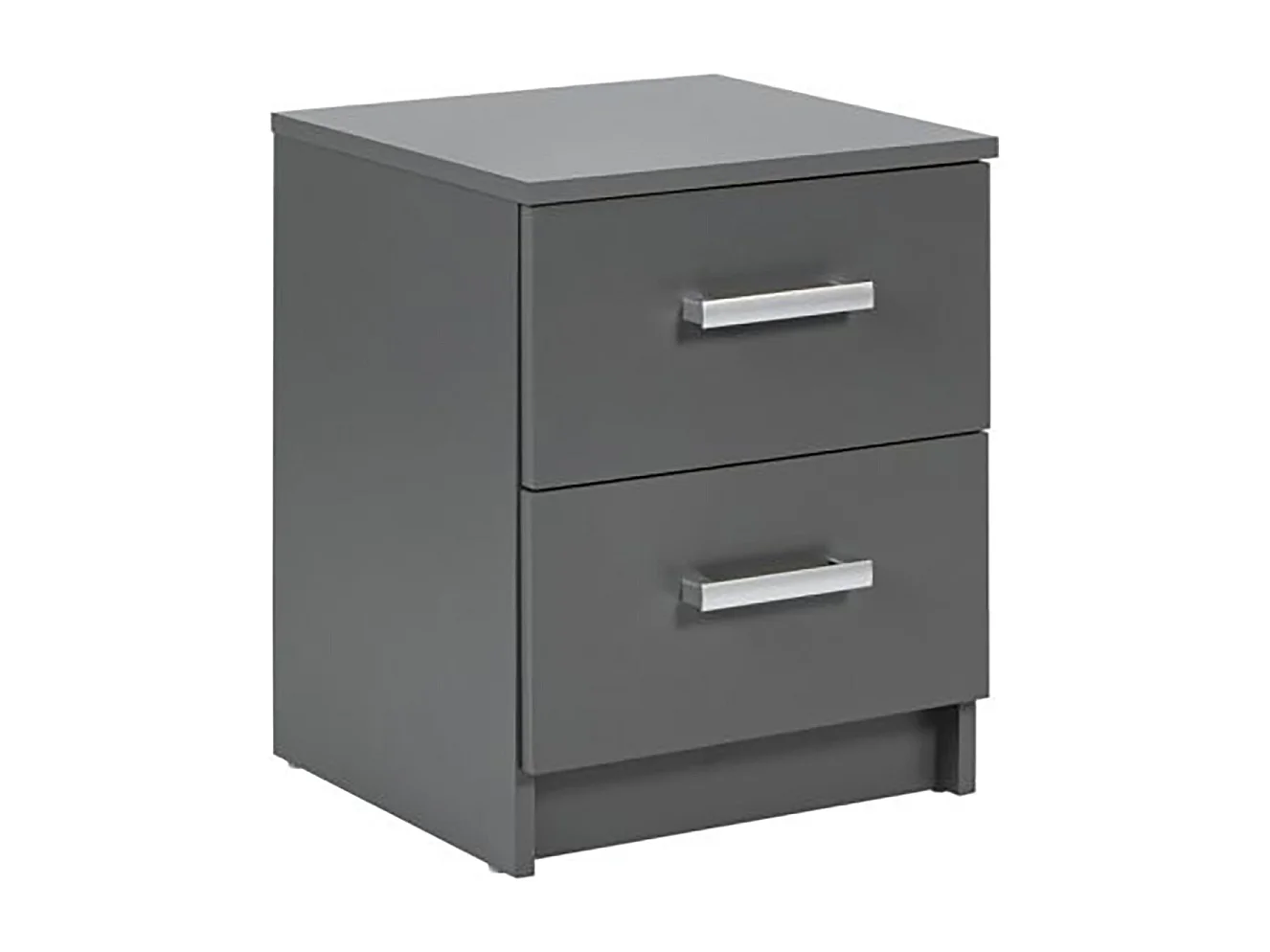 Commode 2 tiroirs coloris gris graphite - Longueur 41,2 x Hauteur 50,8 x Profondeur 40 cm