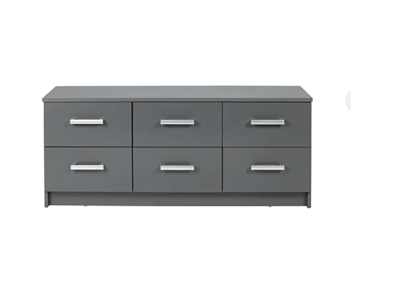 Commode meuble de rangement coloris gris graphite - Hauteur 50.8 x Longueur 122 x Profondeur 40 cm